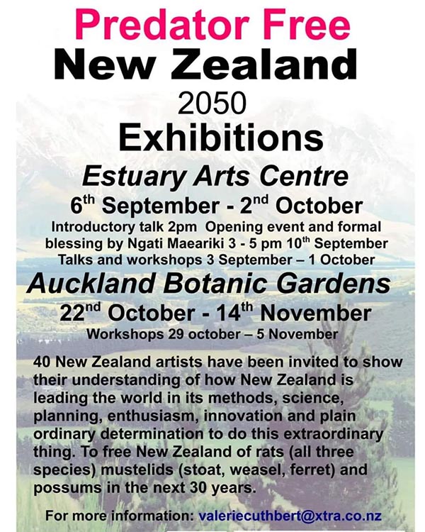 Predator Free NZ2050 exhibition flyer