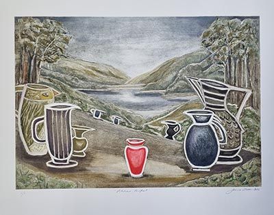 Pitcher Perfect, hand coloured, 2022, Joanna Fieldes